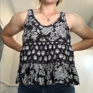 American Eagle Outfitters Floral Tiered Tank